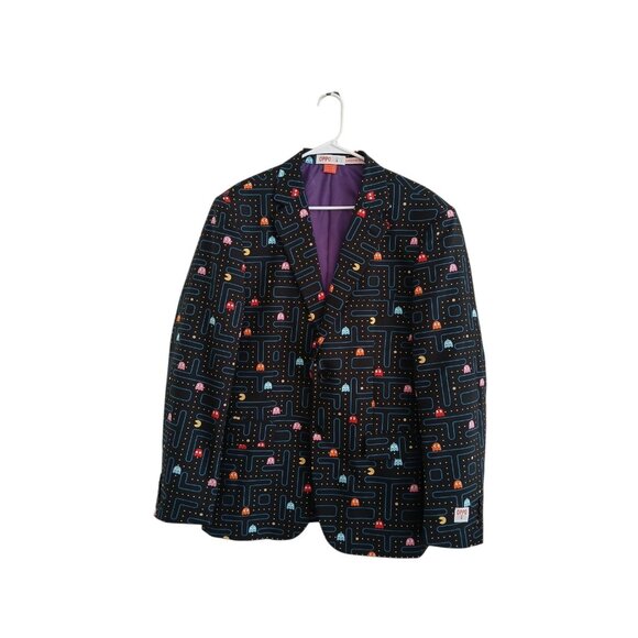 OppoSuits Men's 42 Pac-Man Blazer  Novelty Print Gamer Suit Jacket Retro - Picture 1 of 10